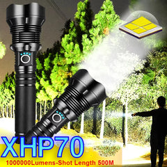 High Power LED Flashlight Super Bright Lantern Zoom Tactical Torch USB Rechargeable Powerful Hand Lamp Perfect for  Home Inspections