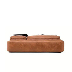 Men's business single-shoulder bag, suitable for business trips. Multiple pockets and a crossbody stra