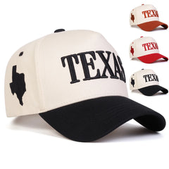 Unisex TEXAS Letter Embroidery Baseball Caps Spring Autumn Outdoor