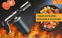 A powerful propane torch with a one-maximum flame function, a safety lock