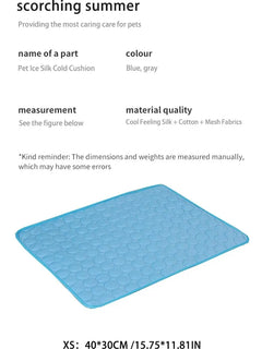 Pet Cooling Mat for Cats & Dogs – Ice Silk Summer Pad