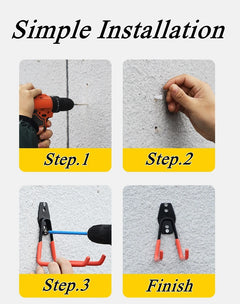 Heavy Duty Garage Wall Mount Utility Hooks – Tool & Garden Organizer
