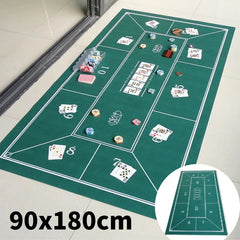 Texas Hold'em Mat 180x90cm Poker Card Game Table Cloth Casino Mat