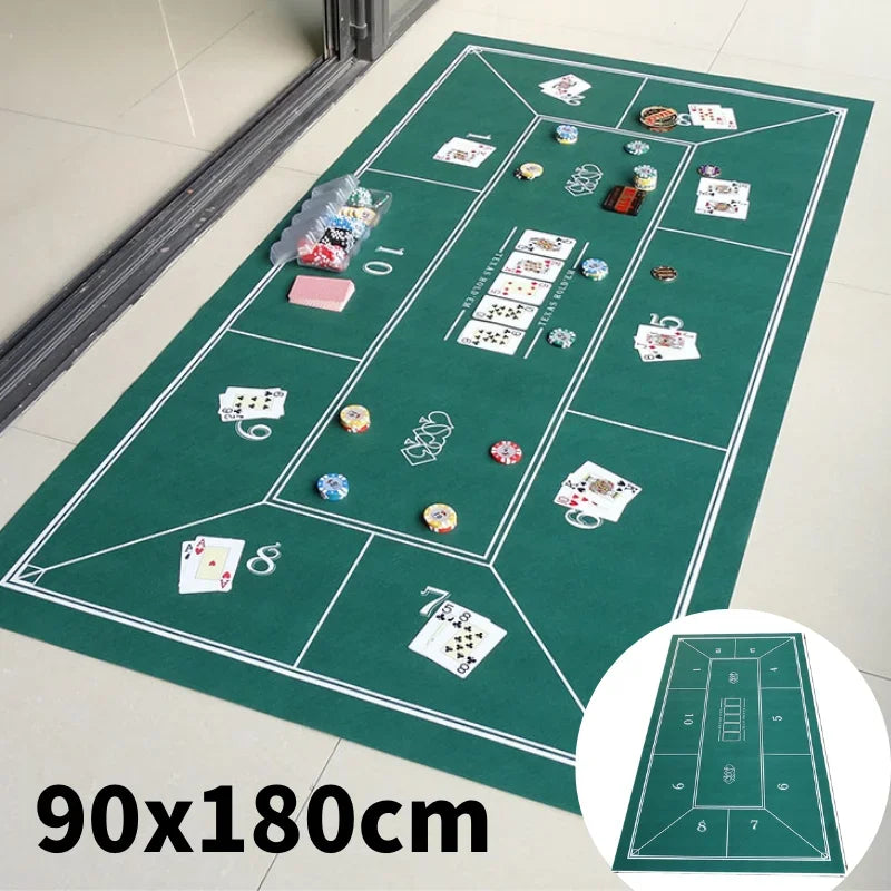 Texas Hold'em Mat 180x90cm Poker Card Game Table Cloth Casino Mat
