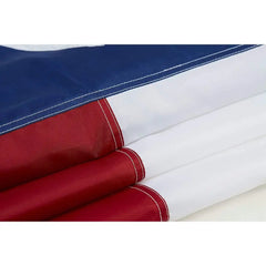 5x8 ft Heavy Duty 210D Nylon Outdoor Flag with Embroidered Star, Sewn Stripes, Canvas Color, Brass Grommets, 4-Stitch Hem