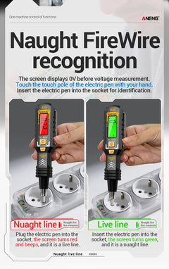Dual-use Screwdriver Voltage Tester Pen ANENG B20 Double Head Insulated Slotted Cross Pen Screw Driver Repair Meter Hand Tools