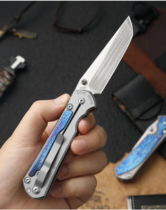 High Quality M390 Steel Folding Pocket Knife, Men's EDC Pocket Knife, Titanium, Outdoor Hiking Hunting, Camping Knife
