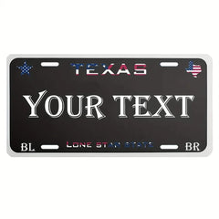 Custom Texas License Plate Aluminum Sign 6x12 Inch Personalized Garage