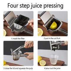 NEW 304 Stainless Steel Lemon Squeezer Citrus Juicer Hand Press Heavy Duty Manual Squeezer Lime Squeezer Juice Extractor Orange