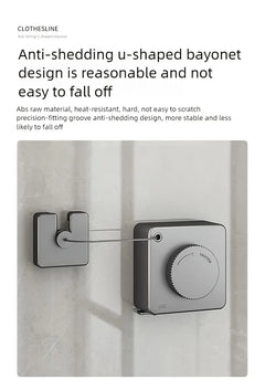 A wall-mounted anti-shedding u-shaped bayonet door stopper in a brushed silver finish, shown attached to a light gray door with descriptive marketing text above.
