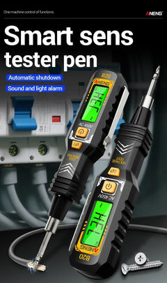 Dual-use Screwdriver Voltage Tester Pen ANENG B20 Double Head Insulated Slotted Cross Pen Screw Driver Repair Meter Hand Tools