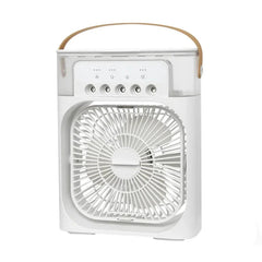 3-in-1 Portable Desktop Air Cooler - Fan, Humidifier & Purifier with LED Mood Light
