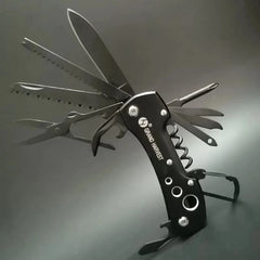 11-in-1 Stainless Steel Folding Multitool — Compact EDC for Field & Outdoor Use