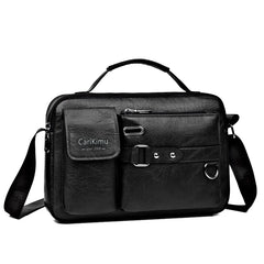 Men's business single-shoulder bag, suitable for business trips. Multiple pockets and a crossbody stra