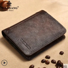 Manbang Men's Wallets RFID Leather Trifold Wallets For Men with ID Window and Credit Card Holder high quality