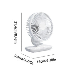 Oscillating Table Fan 2000mAh Cordless Rechargeable 5 Speed Small Oscillating Desk Fan for Home Bedroom Living Room Kitchen
