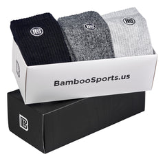 Bamboo Rayon Crew Socks, 3- or 6-Pair Pack