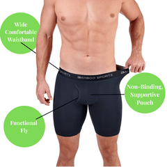 Men's Bamboo Rayon Boxer Briefs, 6-Inch Inseam, 4-Pack