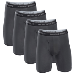 Men's Bamboo Rayon Boxer Briefs, 6-Inch Inseam, 4-Pack