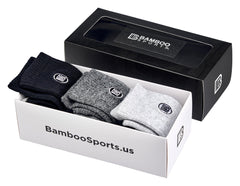 Bamboo Rayon Crew Socks, 3- or 6-Pair Pack