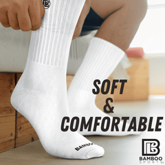 Bamboo Rayon Crew Socks, 3- or 6-Pair Pack