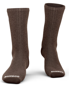 Bamboo Rayon Crew Socks, 3- or 6-Pair Pack
