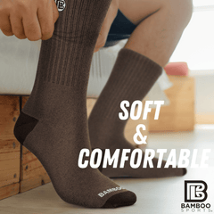 Bamboo Rayon Crew Socks, 3- or 6-Pair Pack