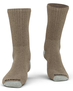 Bamboo Rayon Crew Socks, 3- or 6-Pair Pack
