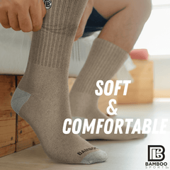 Bamboo Rayon Crew Socks, 3- or 6-Pair Pack