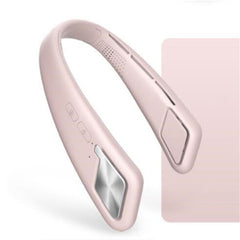 Hands-Free Neck Fan with Bluetooth Speaker - 3-Speed Bladeless, USB Rechargeable
