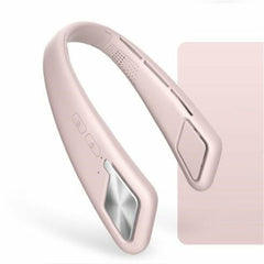 Hands-Free Neck Fan with Bluetooth Speaker - 3-Speed Bladeless, USB Rechargeable