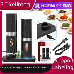 KLT Electric Pepper & Salt Grinder – Button or Gravity, USB-C or Battery, Multiple Styles