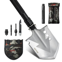 VEVOR 8-in-1 Tactical Survival Shovel – Folding Multitool for, Emergency & Field Use