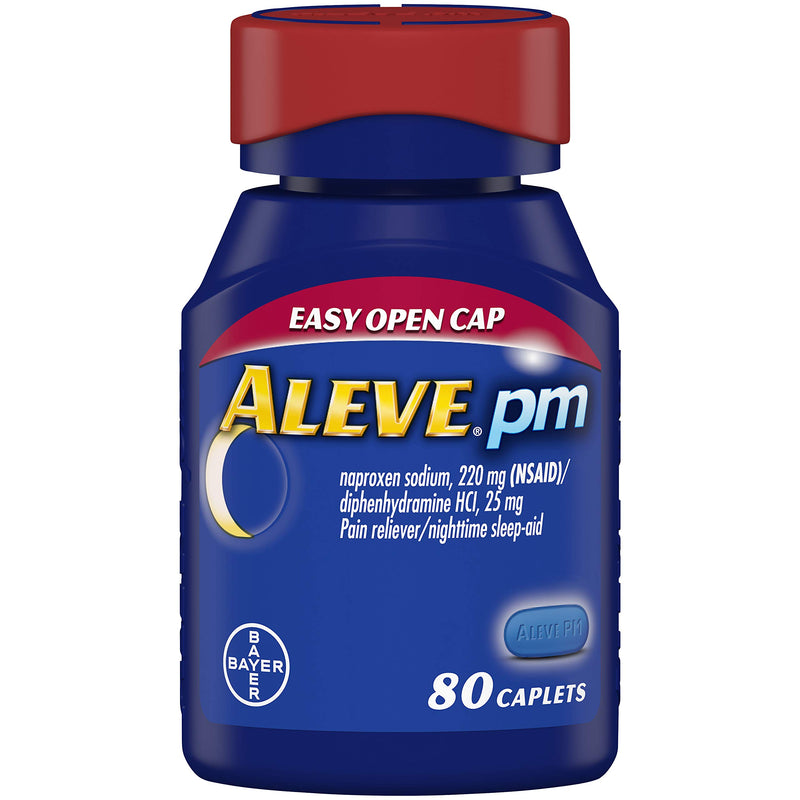 Aleve PM Caplets – 12-Hour Pain Relief + Sleep Aid, 80 Count