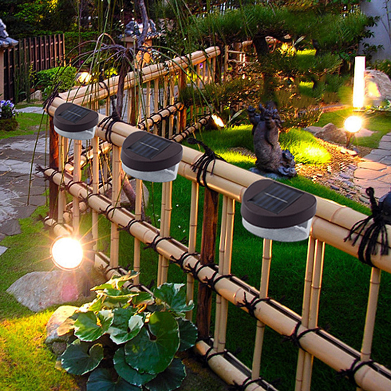 Solar LED Fence Lights (2-Pack) — Auto On/Off, Weatherproof