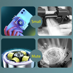 Phone Cooling Fan - USB Clip-On Mobile Cooler with 9-Blade Turbine