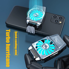 Phone Cooling Fan - USB Clip-On Mobile Cooler with 9-Blade Turbine
