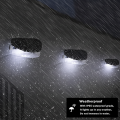 Solar LED Fence Lights (2-Pack) — Auto On/Off, Weatherproof
