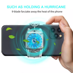 Phone Cooling Fan - USB Clip-On Mobile Cooler with 9-Blade Turbine