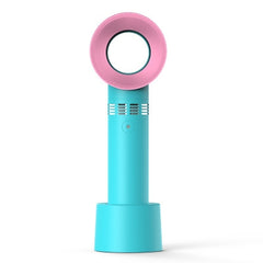 Bladeless Mini Fan - USB Rechargeable Handheld & Desktop Fan with 3 Speeds (Great for the Subway)