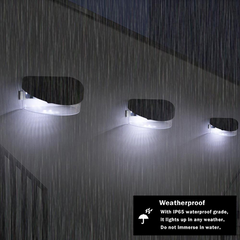 Solar LED Fence Lights (2-Pack) — Auto On/Off, Weatherproof