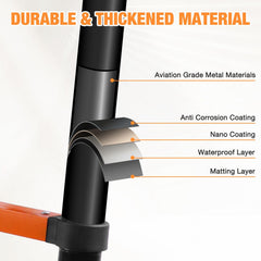 Telescopic Roof Ladder, Heavy-Duty Stainless Steel with Anti-Slip