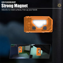 Portable Keychain Flashlight Led Rechargeable EDC Torch with Magnetic Cap Clip Lamp Flash Light Outdoor Camping Fishing Tool