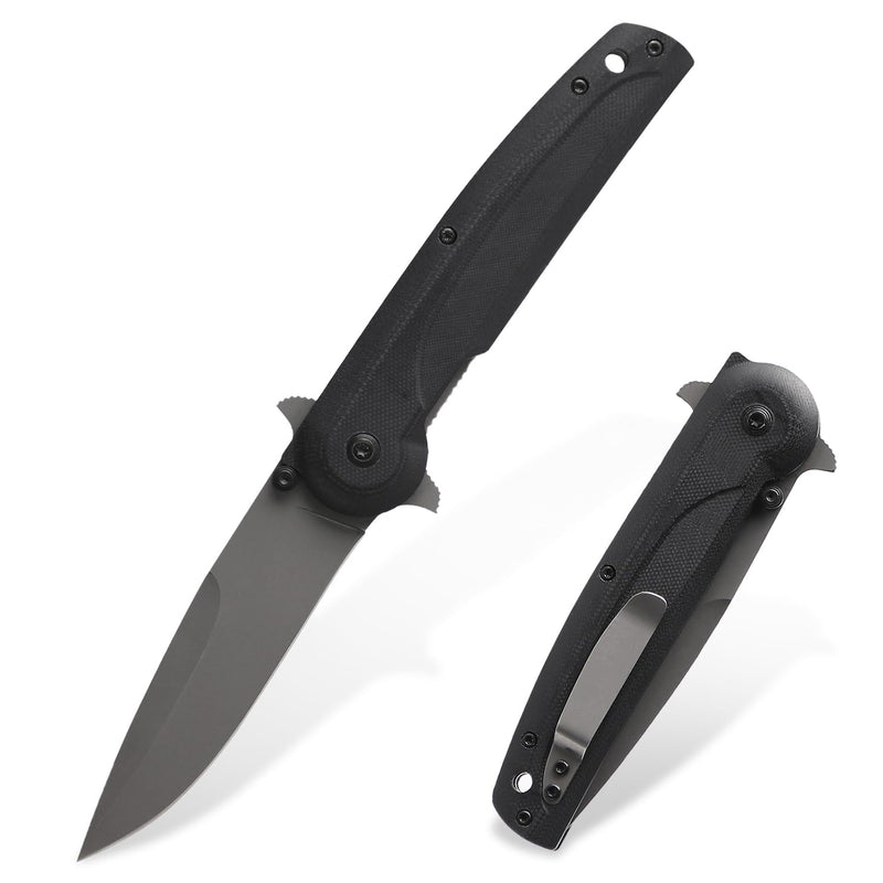 noxozoqm Taschenmesser für Herren, Klappmesser, D2-Stahlklinge, Taschenmesser mit Clip, Multifunktionales Herren-Taschenmesser, EDC-Taschenmesser, geeignet für Outdoor, Camping, Survival, Jagd