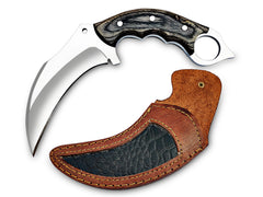 WARIVO KNIFE Handmade Fixed Blade Knife with Sheath - Claw Knife Wood Handle Sharp Blade - Camping Knives - Karambits for Men and Women - Best for Hiking Survival Hunting Fishing