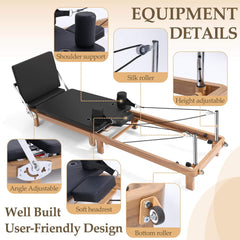 Core Pilates Apex Foldable Dual Resistance Pilates Reformer With Jumpboard (SAK83914)