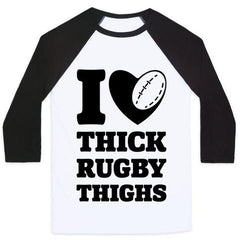 I LOVE THICK RUGBY THIGHS UNISEX CLASSIC BASEBALL TEE
