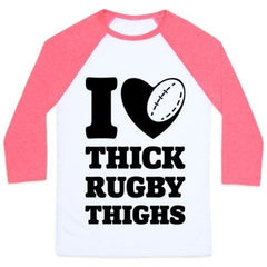 I LOVE THICK RUGBY THIGHS UNISEX CLASSIC BASEBALL TEE
