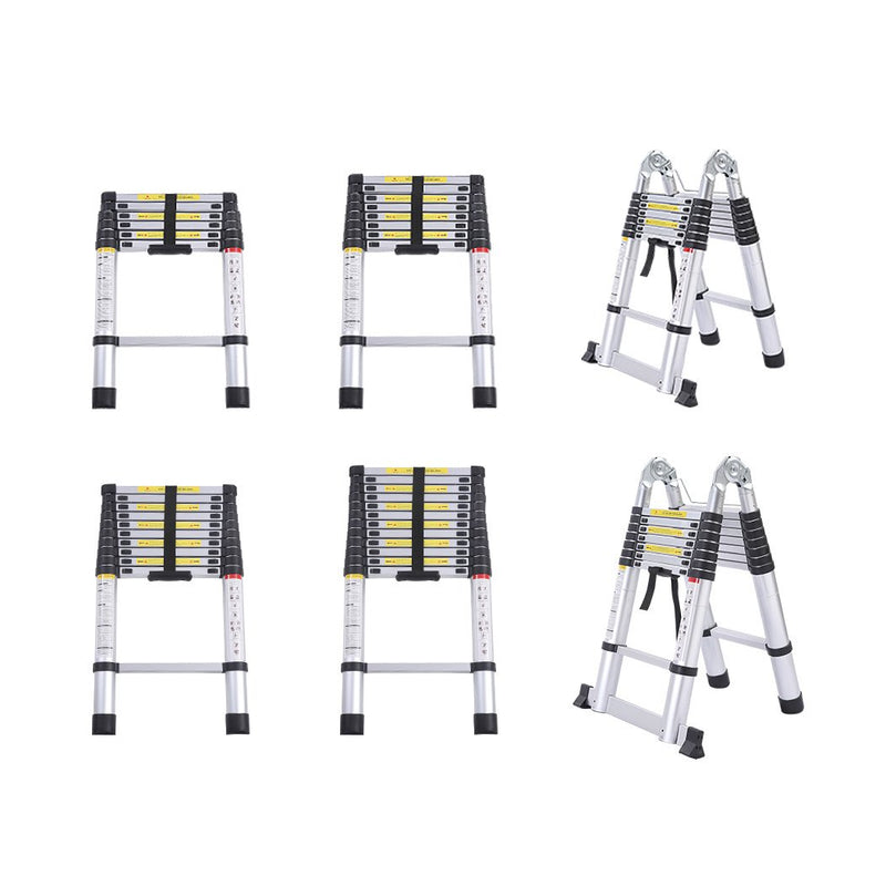 8.5 ft / 2.6M Telescopic Aluminium Multipurpose Ladder Extension Alloy