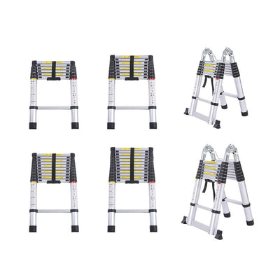 3.8M Telescopic Aluminium Multipurpose Ladder Extension Alloy